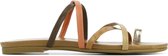 Lina Locchi  Slippers / Slides Dames - L1053 - Bruin combi - Maat 41