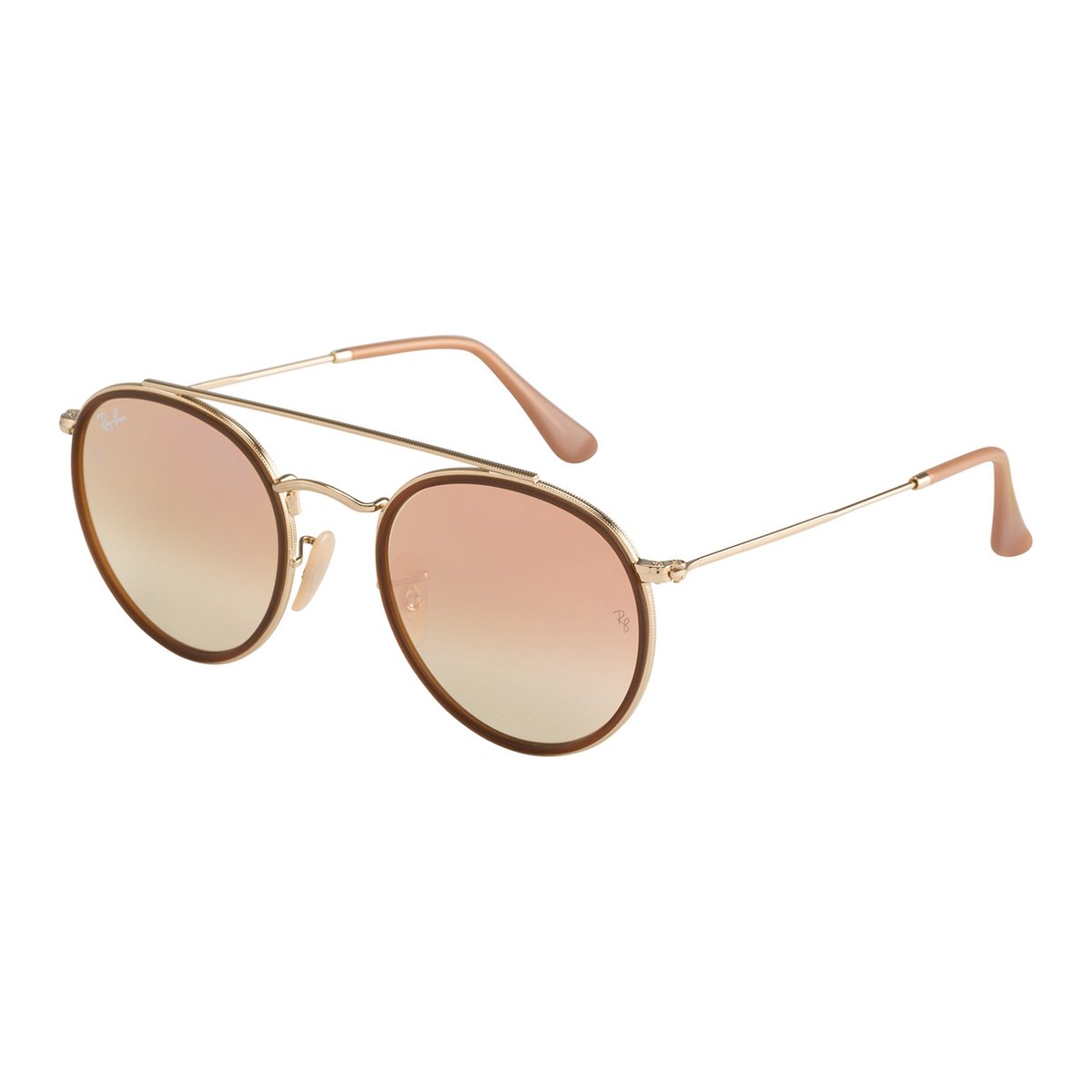 Ray-Ban Round RB3647N Unisex Zonnebril - Goud / Roze