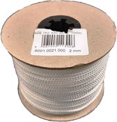 Nylon Touw-Koord Wit, 2 mm x 100 meter.