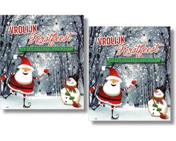 16 Dubbele Kerst &Nieuwjaarskaarten - Lannoo - Witte envelop - 12 x 13,3 cm