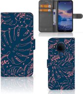 Smartphone Hoesje Nokia 5.4 Bookcase Palm Leaves