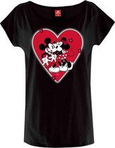 Disney Disney Dames Tshirt -S- Together Zwart