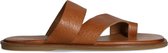 Sacha - Dames - Cognac leren slippers - Maat 38