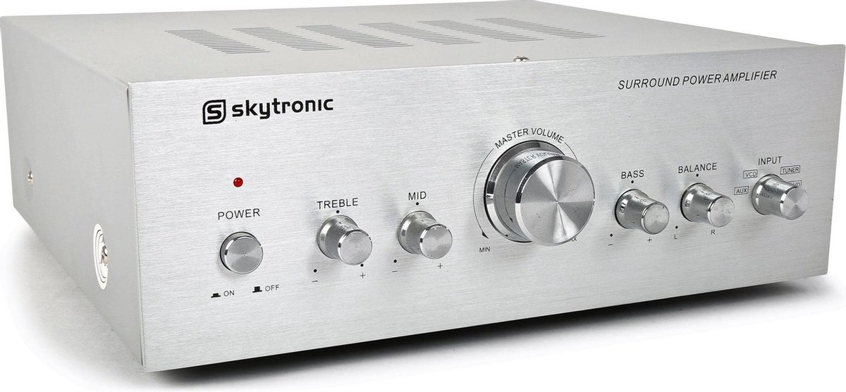 Stereo Versterker met 400 Watt en 3 Bands Toonregeling - SkyTronic - 4 Inputs - Skytronic