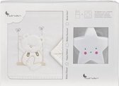 Interbaby Wieglakenset Beer Katoen Wit/beige 4-delig