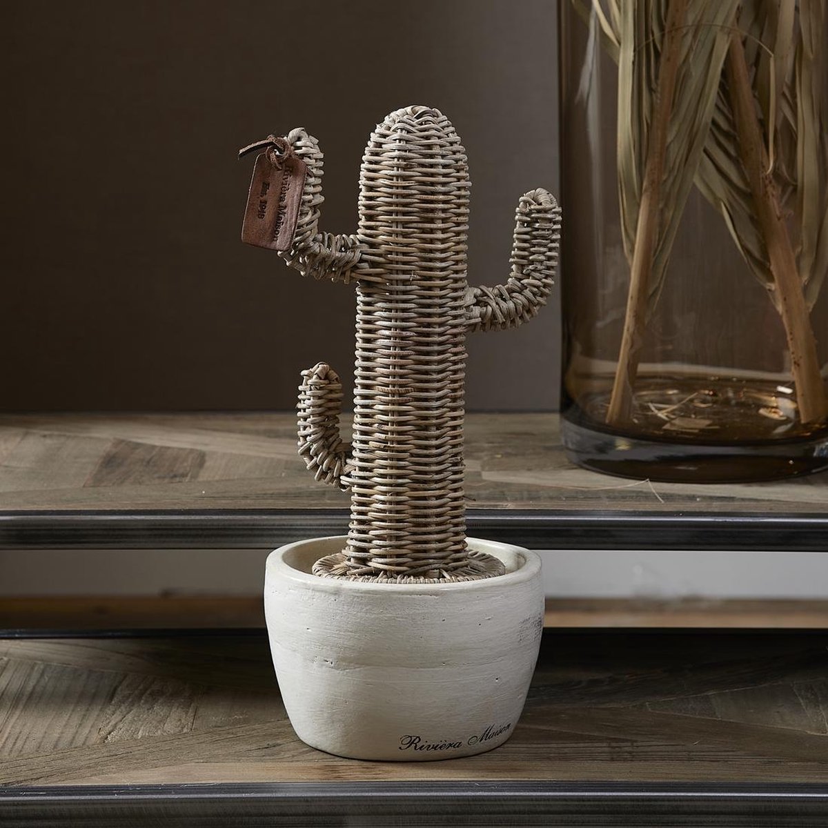 Riviera Maison Rustic Rattan Desert Cactus - Natural - 17.0 x 17.0 | bol
