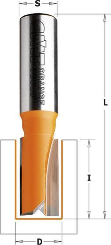 CMT 177.181.11 18 mm Groeffrees snijfrees extra lang schacht 12 mm