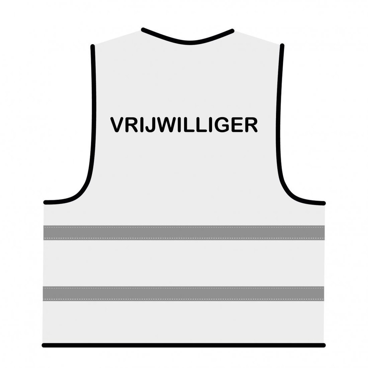Vrijwilliger hesje wit