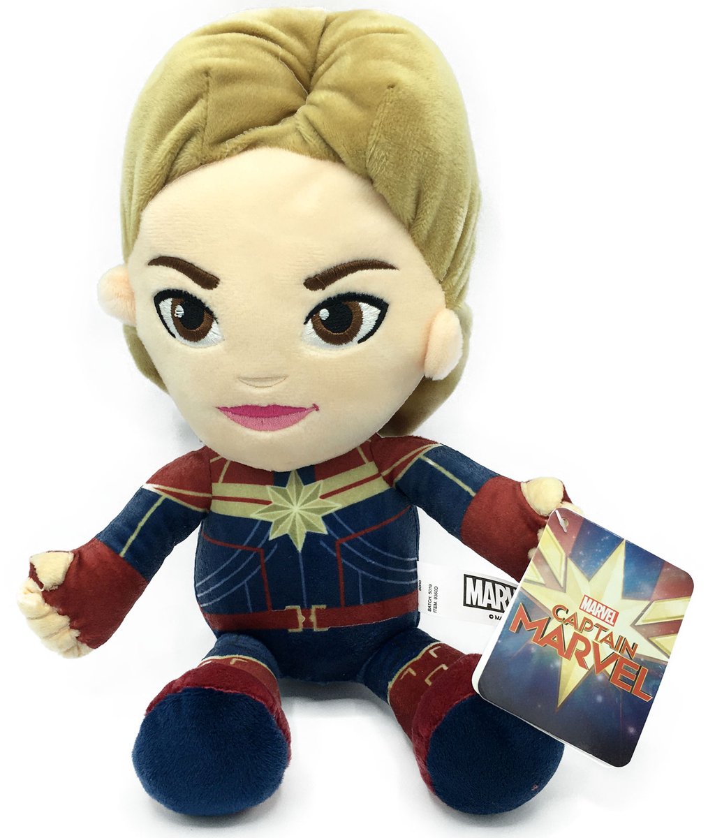 Marvel - Avengers - Knuffel - Captain Marvel - Pluche Actiefiguur - 33 cm