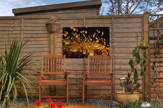 Affiche de jardin de ballons de souhait ascendant toile lâche