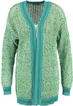 Geisha langer vest met glitterdraad - Maat L