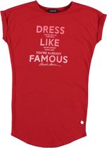 Crush denim rood t-shirt stretch jurkje - Maat 152
