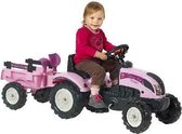 Falk Princess Tractor Pink + Aanhanger 2/5 - Speelgoed - Ride On Voertuigen