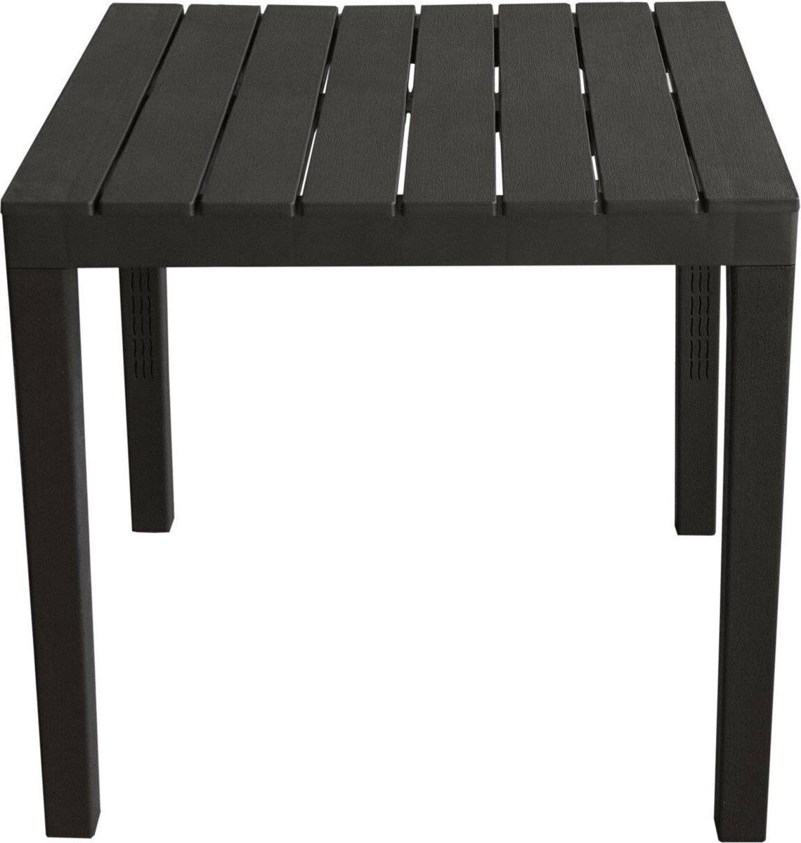 Tafel Bali 80 x 80 cm Anthraciet | Hoogte 72 cm
