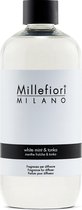 Millefiori Milano Navulling voor Geurstokjes 500 ml - White Mint & Tonka