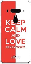 6F hoesje - geschikt voor HTC U12+ -  Transparant TPU Case - Feyenoord - Keep calm #ffffff