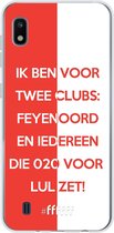 6F hoesje - geschikt voor Samsung Galaxy A10 -  Transparant TPU Case - Feyenoord - Quote #ffffff