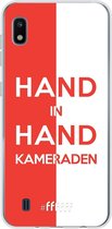 6F hoesje - geschikt voor Samsung Galaxy A10 -  Transparant TPU Case - Feyenoord - Hand in hand, kameraden #ffffff