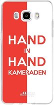 Samsung Galaxy J5 (2016) Hoesje Transparant TPU Case - Feyenoord - Hand in hand, kameraden