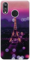ADEL Siliconen Back Cover Softcase Hoesje Geschikt voor Huawei P20 Lite (2018) - Parijs Eiffeltoren