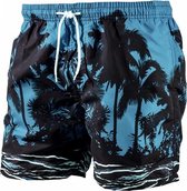 Beco Zwemshort Heren Polyester Lichtblauw/zwart Maat L