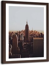 Foto in frame , Empire State Building New York ,80x120cm , Multikleur , wanddecoratie