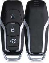 kwmobile autosleutelcover geschikt voor Ford 3-knops MyKey autosleutel (Key Free) - vervangende sleutelbehuizing - zonder transponder - zwart