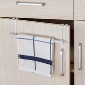 Clever Storage Dubbele handdoekrek keukenkast 23 cm - Zilver - Ophangen zonder boren