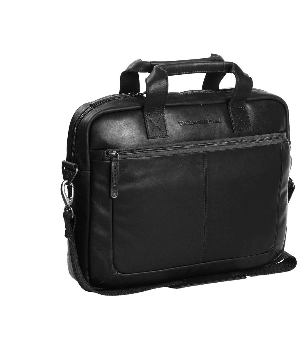 The Chesterfield Brand - Leren Laptoptas Zwart Calvi
