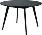 Rowico Yumi Ronde Eettafel 115 Cm - Zwart Tafelblad