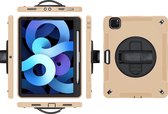 P.C.K. Hoesje/Backcover/Sockproof/Stootproof/Bouw Robuuste Armor Case goud geschikt voor Apple iPad 10.9 (2020) MET PEN EN GLASFOLIE
