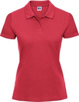 Russell Europa Vrouwen/dames Klassiek Katoenen Korte Mouw Poloshirt (Klassiek rood)