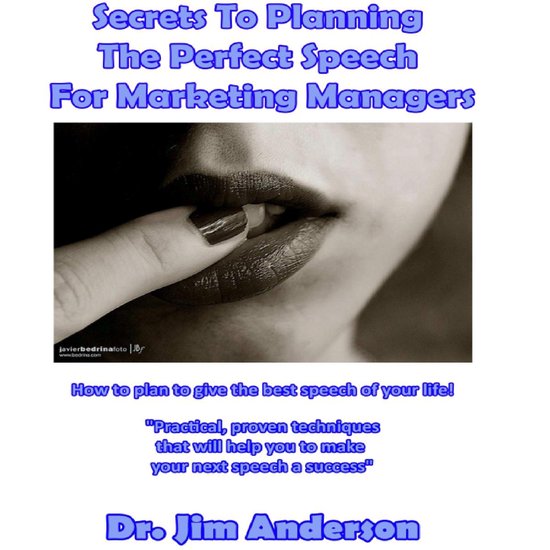 Secrets to Planning the Perfect Speech for Marketing Manager ... - cover