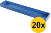 Datona® Vakverdeling met 1 compartiment - 20 stuks - Blauw
