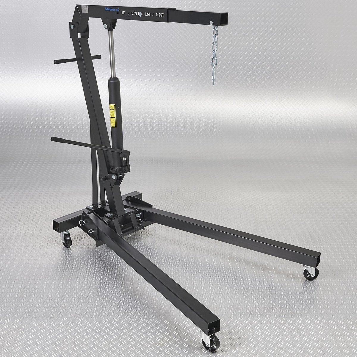 Datona® Garagekraan hydraulisch 1 ton - Zwart