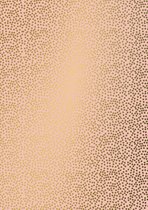 Cadeaupapier met gouden stipjes Coral- Breedte 50 cm - 125m lang