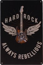 Metalen plaatje - Hard Rock