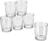 18x Stuks waterglazen/drinkglazen transparant 256 ml - Glazen - Drinkglas/waterglas/tumblerglas