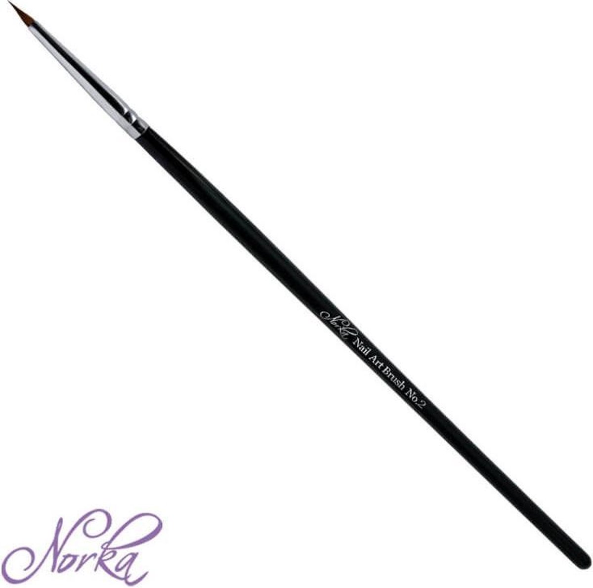 Goedkoopste Moyra Penseel Norka Nailartbrush 02 - Penseel - Nagels - Hoogwaardig Kolinsky haar - Acrylverf - Aquareltechnieken