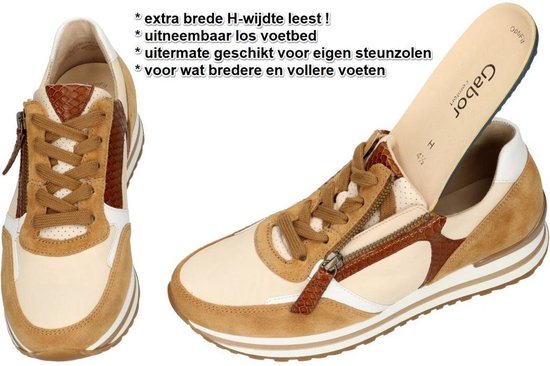 Gabor -Dames -  camel - sneakers  - maat 37.5