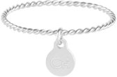 Ring Dangling Coin Shiny Steel