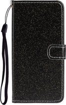 Samsung Galaxy A31 Hoesje - Mobigear - Glitter Serie - Kunstlederen Bookcase - Zwart - Hoesje Geschikt Voor Samsung Galaxy A31