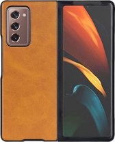 Samsung Galaxy Z Fold 2 5G Hoesje - Mobigear - Excellent Serie - Hard Kunststof Backcover - Bruin - Hoesje Geschikt Voor Samsung Galaxy Z Fold 2 5G