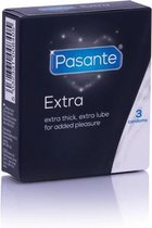 Pasante Extra Condooms - 3 stuks - Drogisterij - Condooms - Transparant - Discreet verpakt en bezorgd