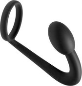 Prostatic Play Explorer Cockring Met Anaalplug - Toys voor heren - Penisring - Zwart - Discreet verpakt en bezorgd