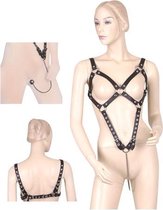 Leren Harnas S-L - BDSM - Bondage - Zwart - Discreet verpakt en bezorgd