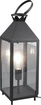LED Tafellamp - Tafelverlichting - Torna Fala XL - E27 Fitting - Rechthoek - Mat Zwart - Aluminium