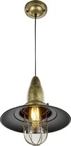 LED Hanglamp - Hangverlichting - Torna Fisun - E27 Fitting - Rond - Oud Brons - Aluminium