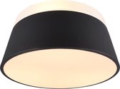 LED Plafondlamp - Torna Barnaness - E27 Fitting - 3-lichts - Rond - Mat Zwart - Aluminium