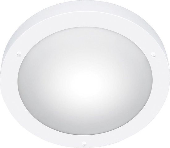 LED Plafondlamp - Torna Condi - Opbouw Rond - Spatwaterdicht IP44 - E27 Fitting - Mat Wit Aluminium - Ø310mm